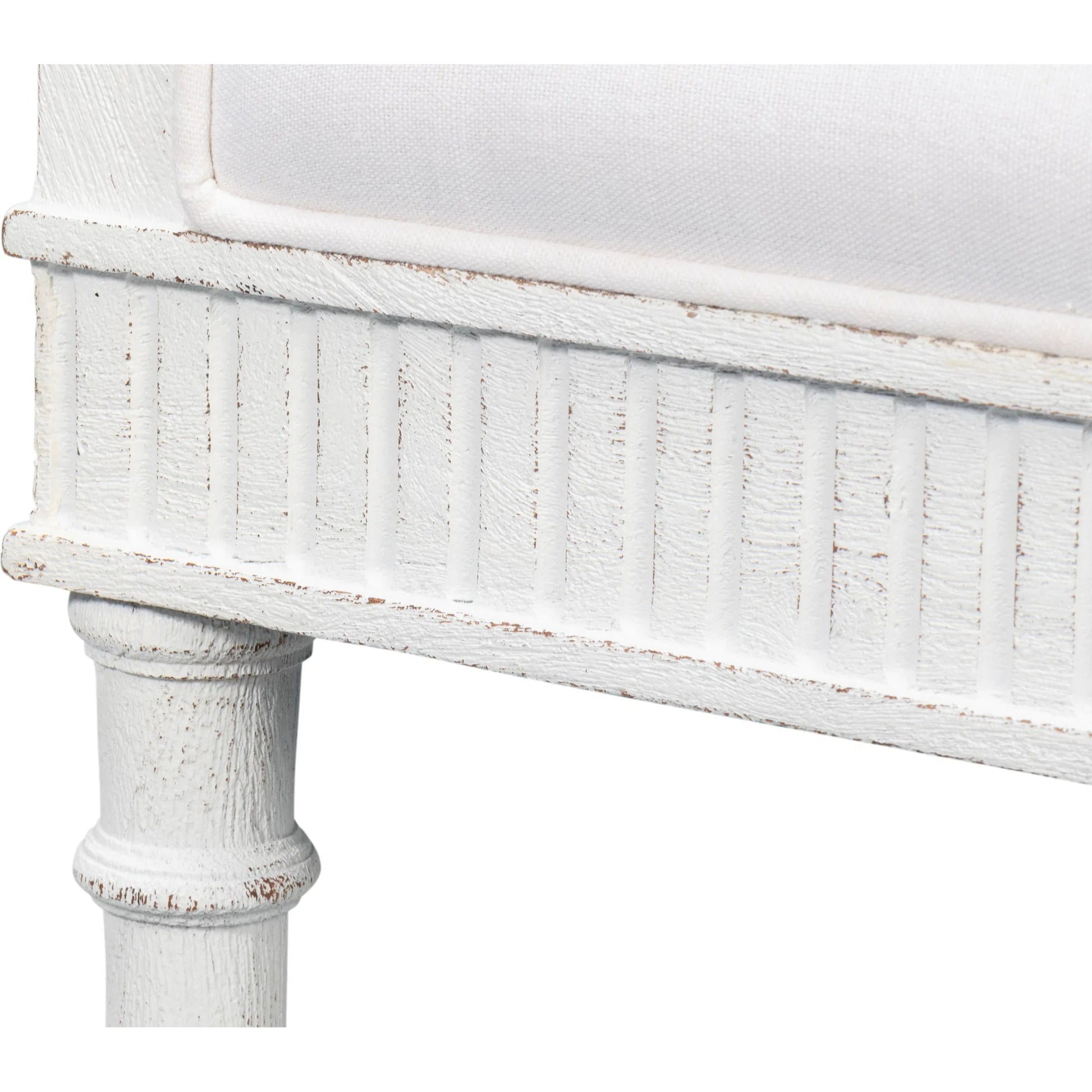 Gale Bungalow Bench by Sarreid Ltd. in bungalow white. Made from acacia wood in a traditional style.