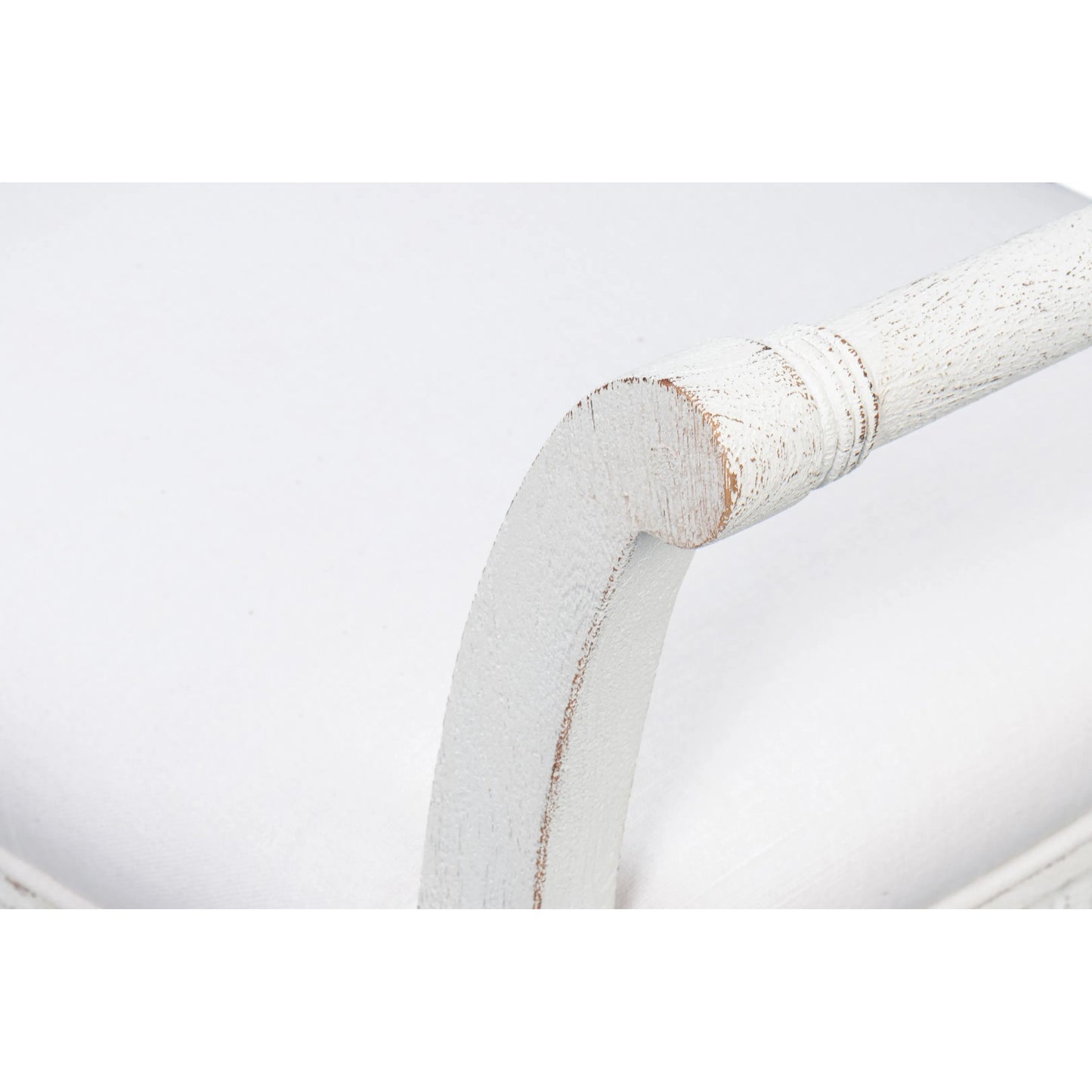 000 SI-2238534 | Closeup | Gale Bungalow Bench by Sarreid Ltd. in bungalow white. Made from acacia wood in a traditional style.