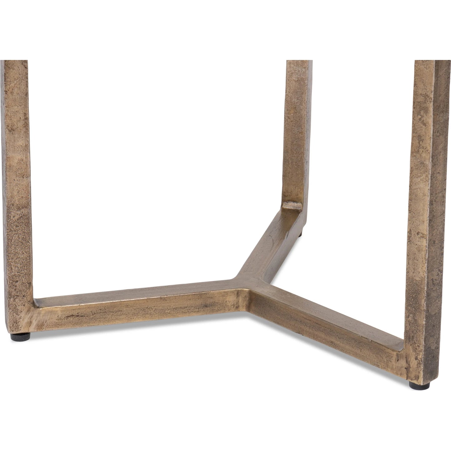 010 SI-2372497 | Closeup | Dorsey Round Side Table 17" by Sarreid Ltd. in bronze. Made from forged iron in a modern style.