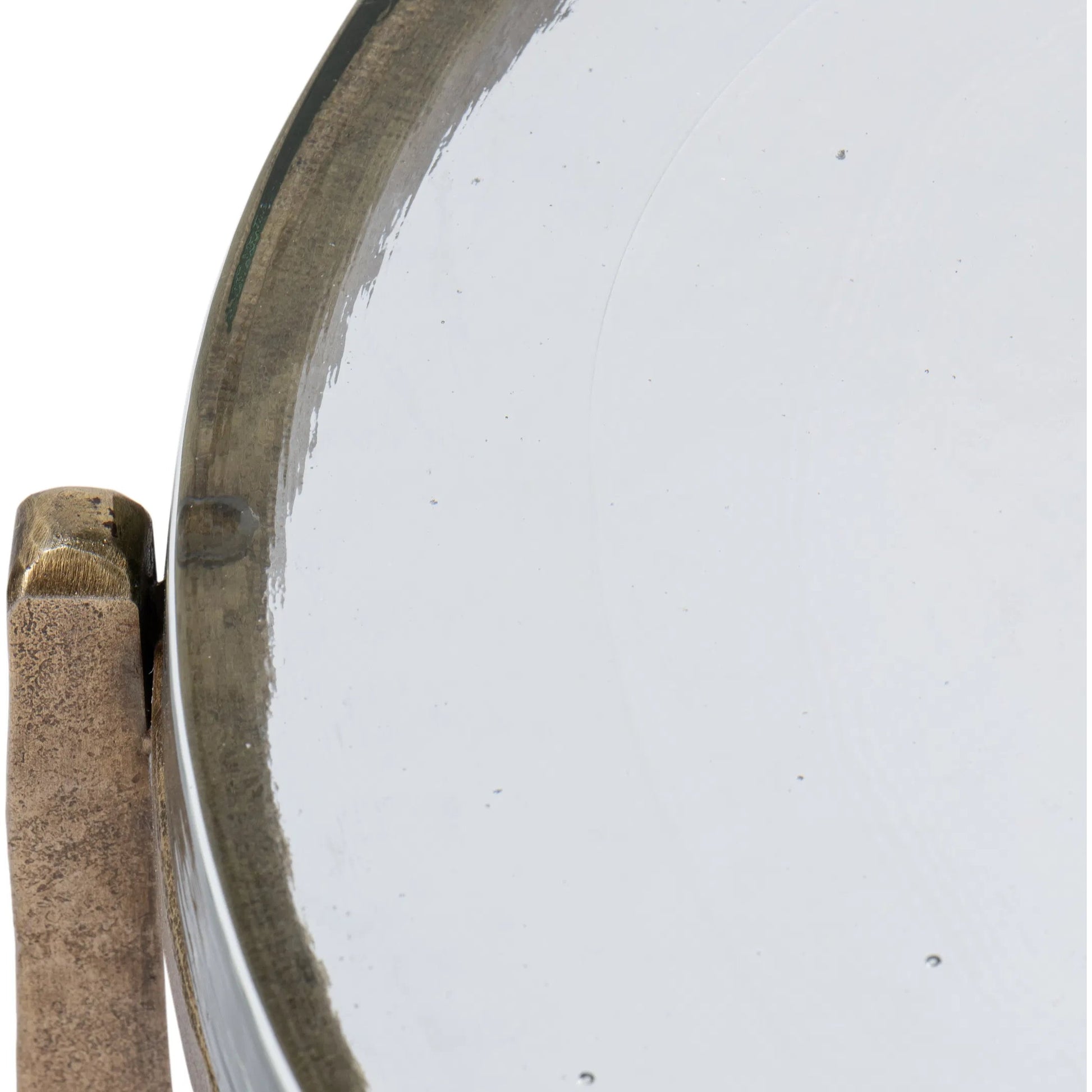 Dorsey Round Side Table 17" by Sarreid Ltd. in bronze. Made from forged iron in a modern style.