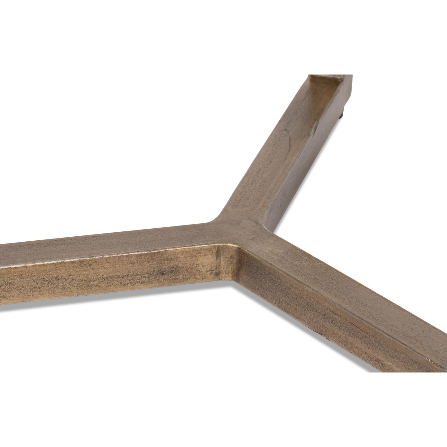 012 SI-2372497 | Closeup | Dorsey Round Side Table 17" by Sarreid Ltd. in bronze. Made from forged iron in a modern style.