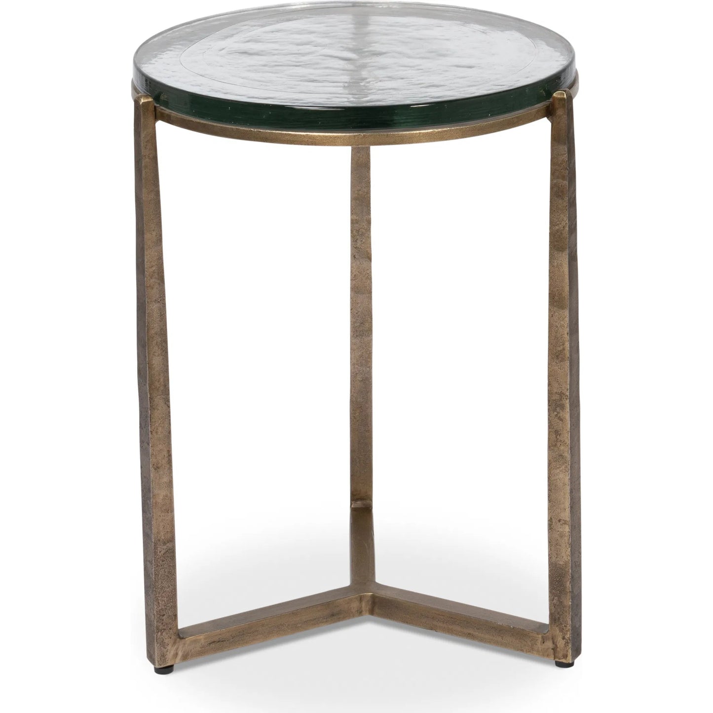 004 SI-2372497 | Additional Silo | Dorsey Round Side Table 17" by Sarreid Ltd. in bronze. Made from forged iron in a modern style.