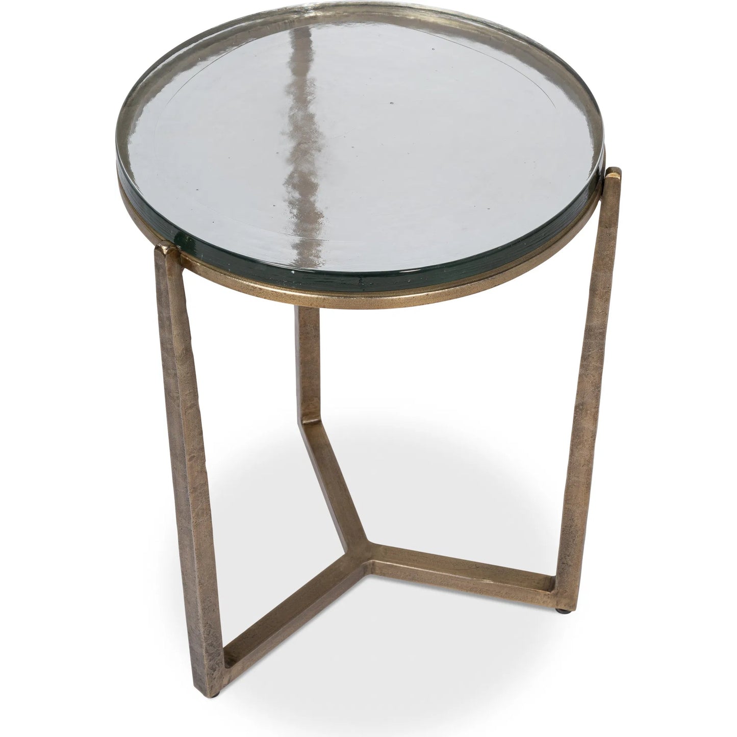 005 SI-2372497 | Additional Silo | Dorsey Round Side Table 17" by Sarreid Ltd. in bronze. Made from forged iron in a modern style.