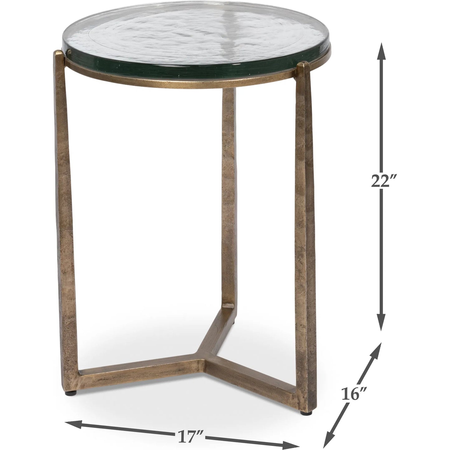 007 SI-2372497 | Additional Silo | Dorsey Round Side Table 17" by Sarreid Ltd. in bronze. Made from forged iron in a modern style.