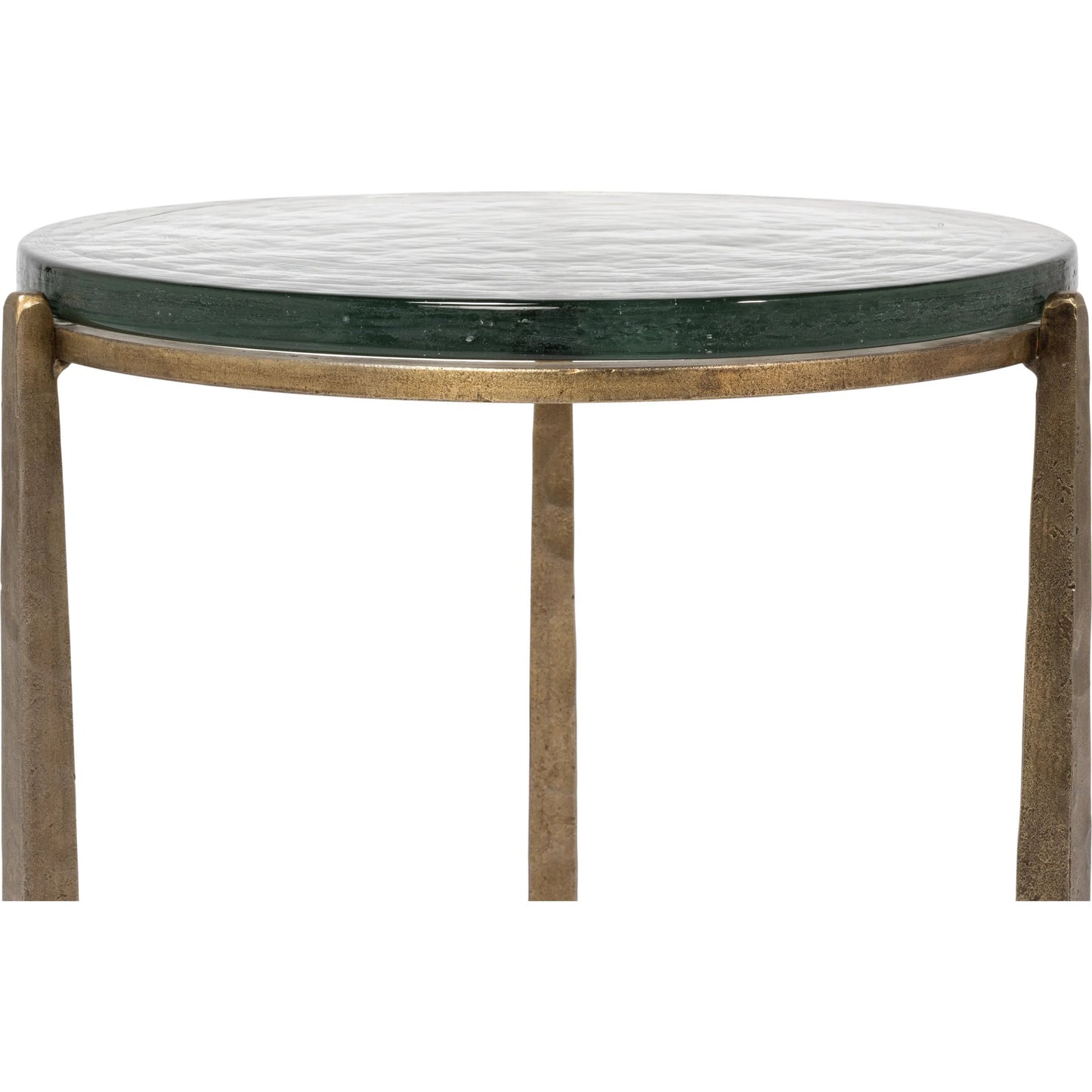 006 SI-2372498 | Additional Silo | Dorsey Round Side Table 23" by Sarreid Ltd. in bronze. Made from forged iron in a modern style.