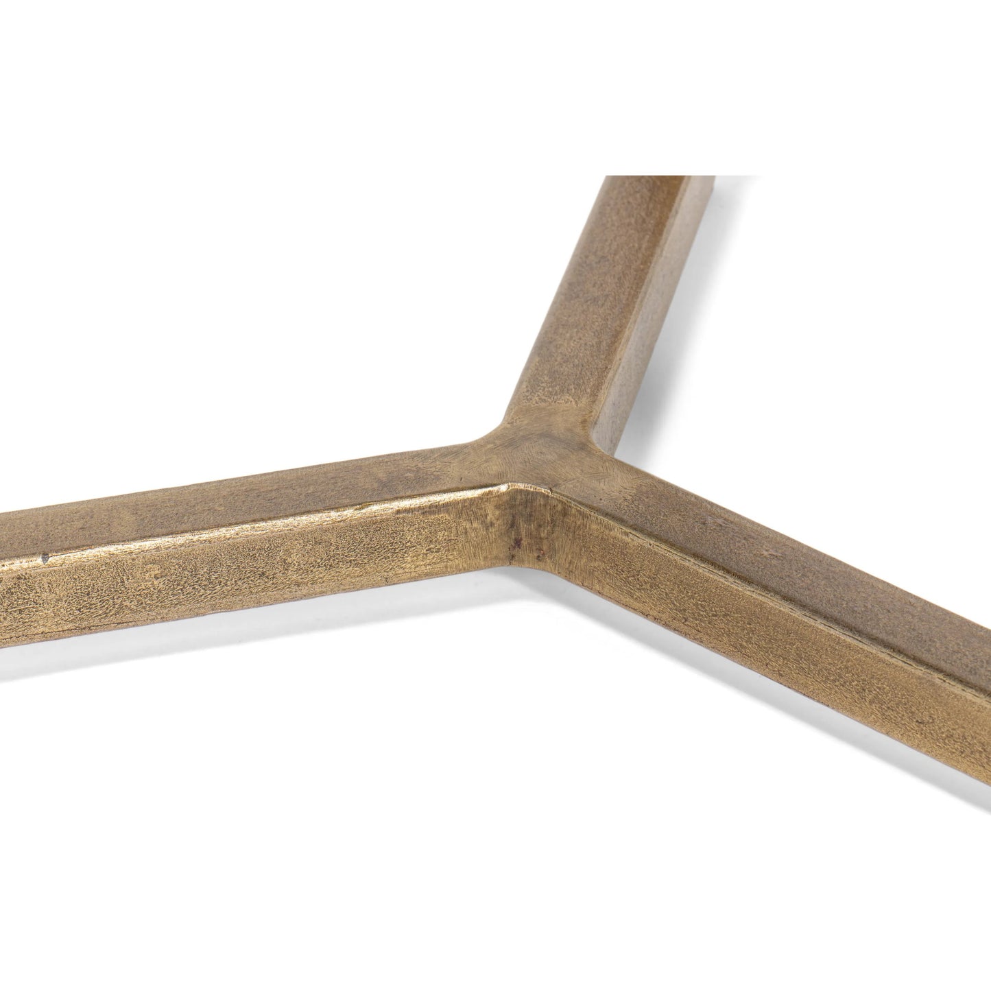 008 SI-2372498 | Closeup | Dorsey Round Side Table 23" by Sarreid Ltd. in bronze. Made from forged iron in a modern style.