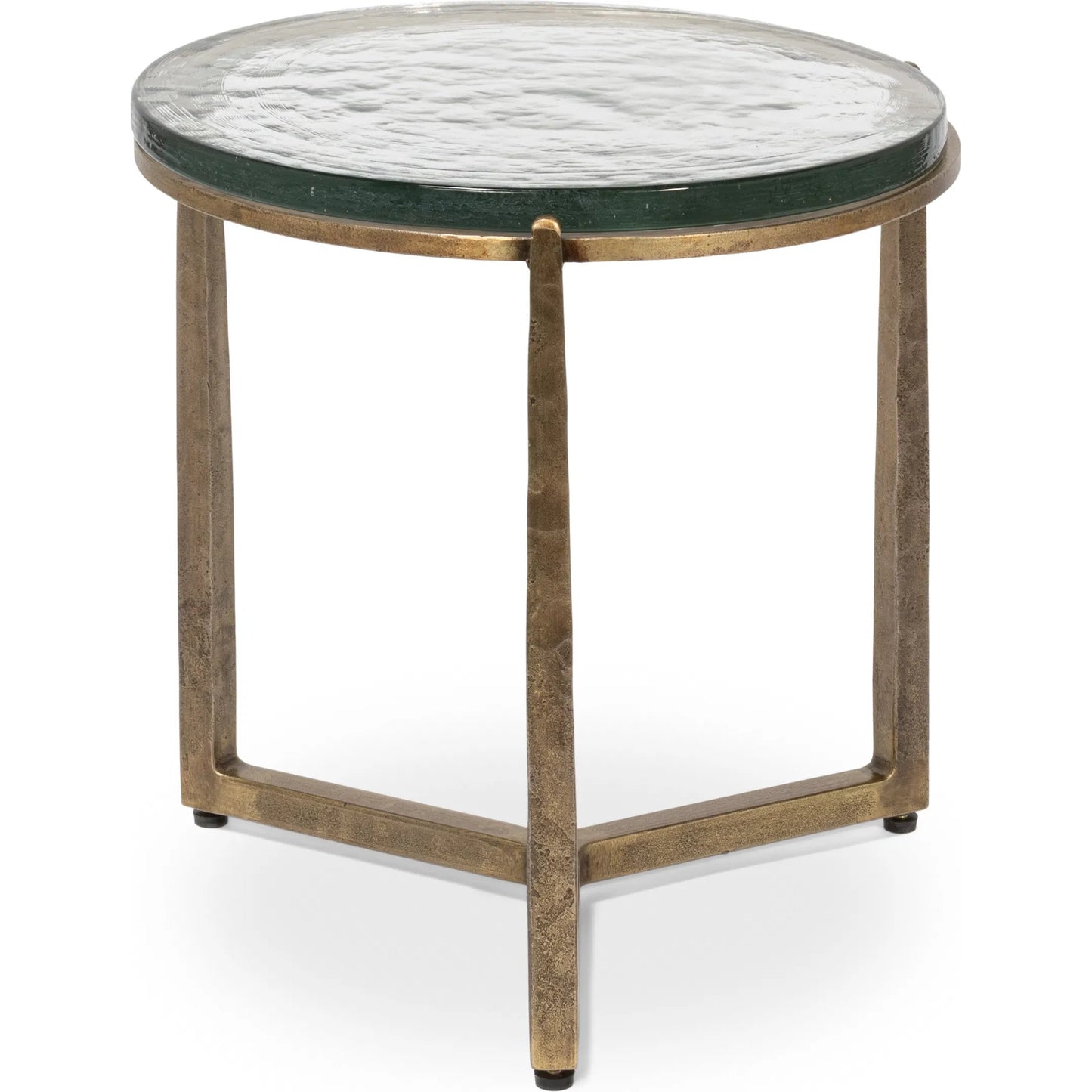 002 SI-2372498 | Additional Silo | Dorsey Round Side Table 23" by Sarreid Ltd. in bronze. Made from forged iron in a modern style.