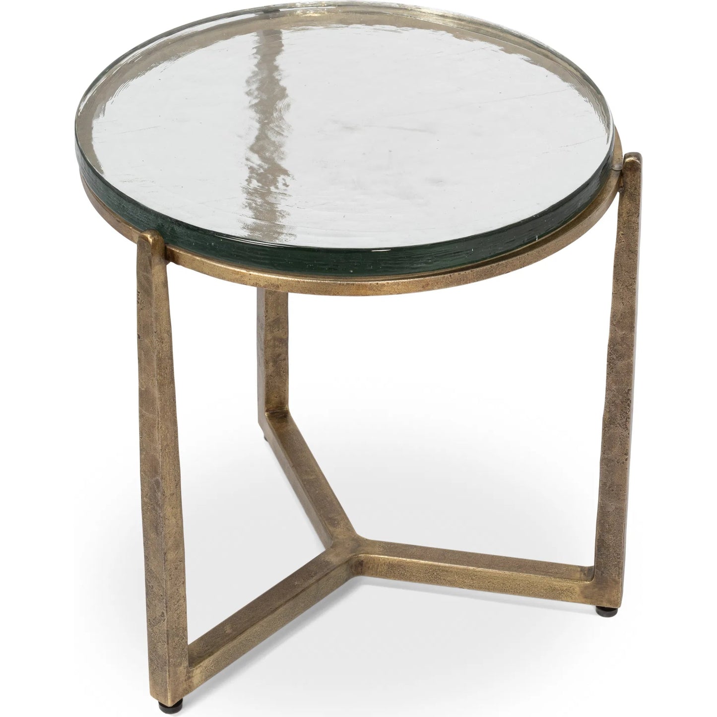 004 SI-2372498 | Additional Silo | Dorsey Round Side Table 23" by Sarreid Ltd. in bronze. Made from forged iron in a modern style.