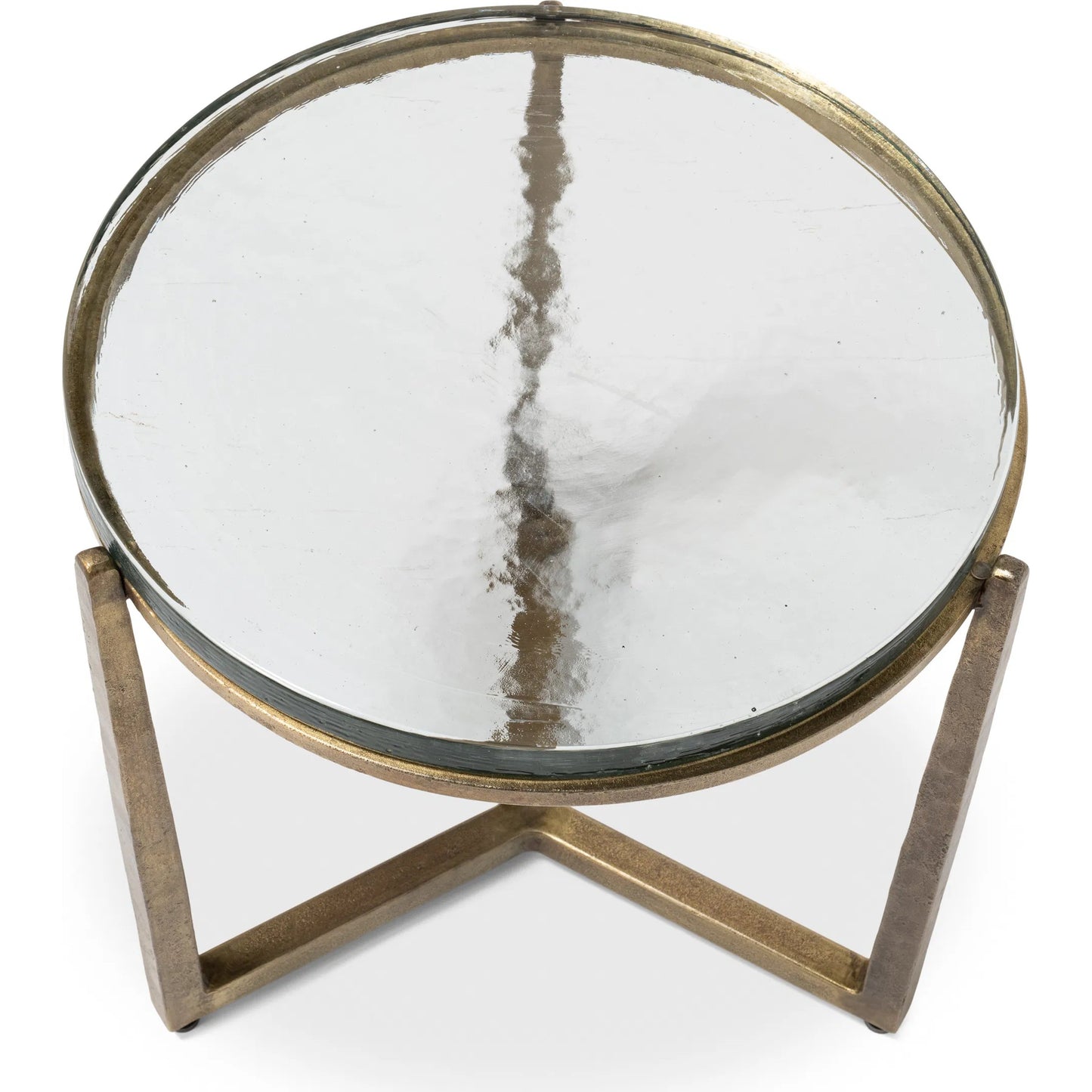 005 SI-2372498 | Additional Silo | Dorsey Round Side Table 23" by Sarreid Ltd. in bronze. Made from forged iron in a modern style.