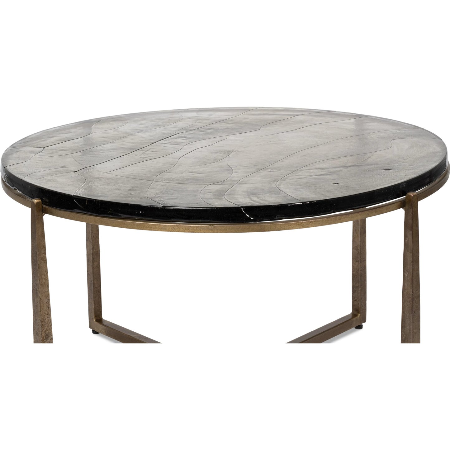 006 SI-2372495 | Additional Silo | Dorsey Round Coffee Table by Sarreid Ltd. in bronze. Made from forged iron in a modern style.