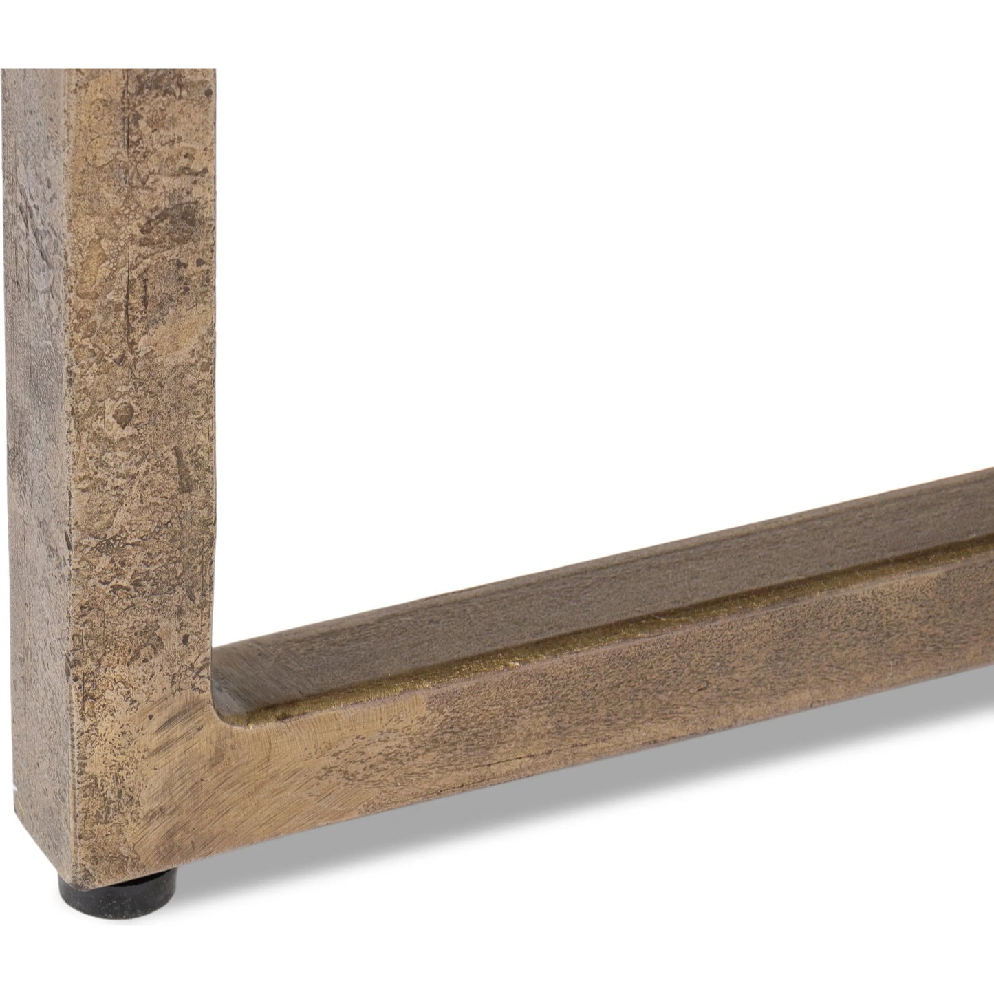 010 SI-2372495 | Closeup | Dorsey Round Coffee Table by Sarreid Ltd. in bronze. Made from forged iron in a modern style.