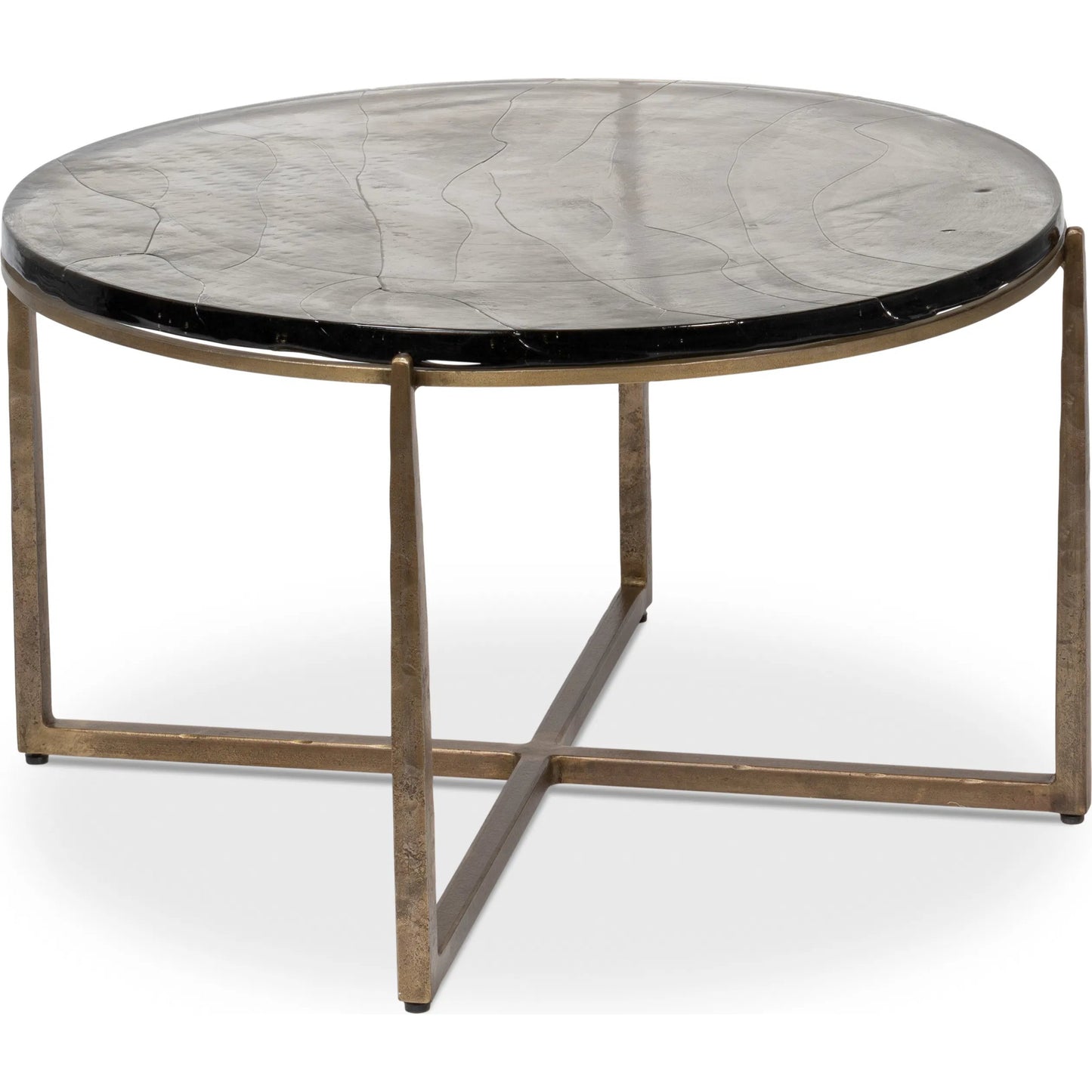 002 SI-2372495 | Additional Silo | Dorsey Round Coffee Table by Sarreid Ltd. in bronze. Made from forged iron in a modern style.
