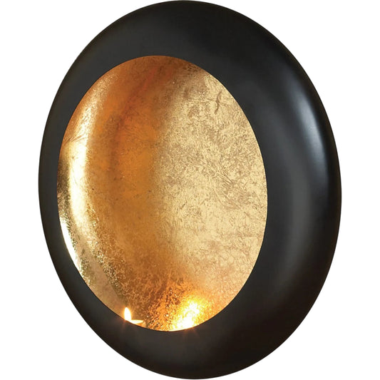 Harvest Wall Tealight Holder by Global Views in black powder coat. Made from iron in a modern style.