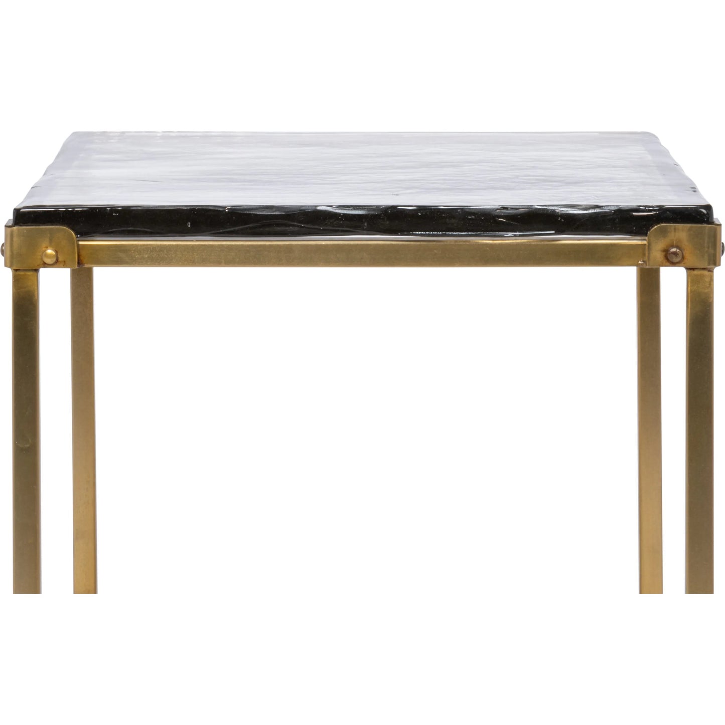 002 SI-2238536 | Additional Silo | Christian Side Table by Sarreid Ltd. in aged brass. Made from forged iron with aged brass in a unique style.