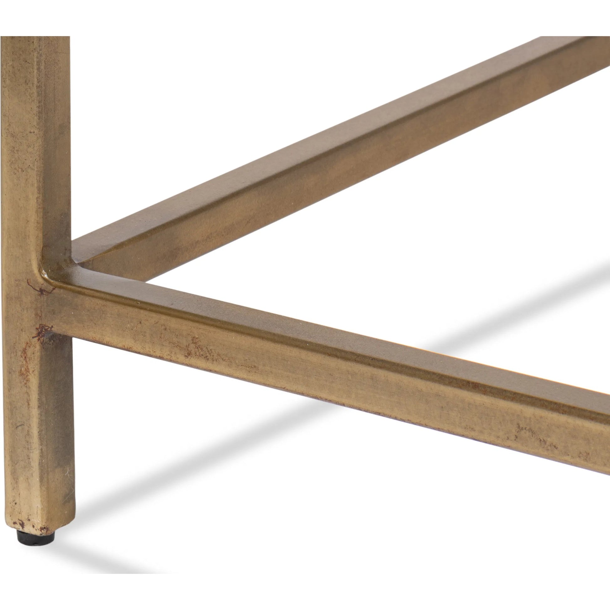 Titus Coffee Table by Sarreid Ltd. in bronze and cast glass top. Made from unique in a modern style.