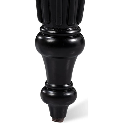 Scarlett Dining Table by Sarreid Ltd. in black. Made from acacia wood in a unique style.