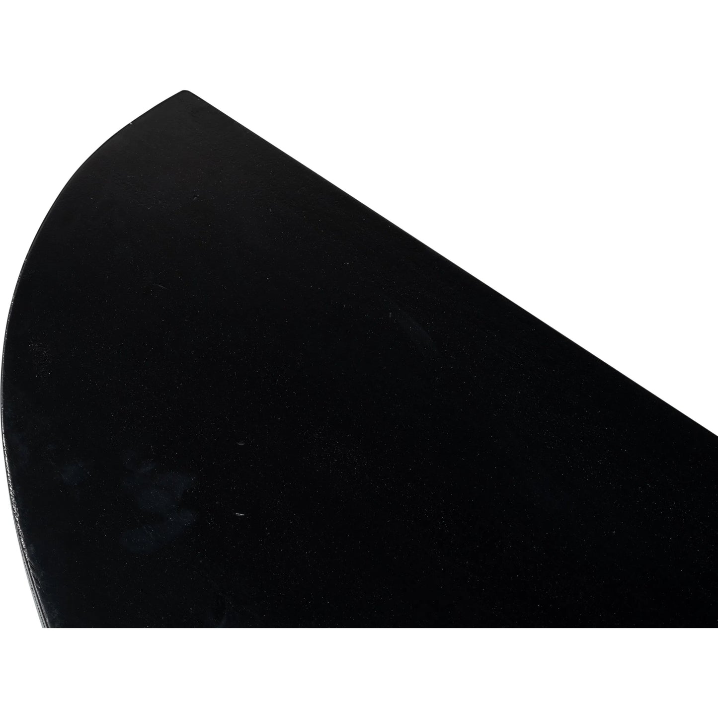 010 SI-2372444 | Closeup | Abraham Half Round Console by Sarreid Ltd. in black. Made from acacia wood in a traditional style.