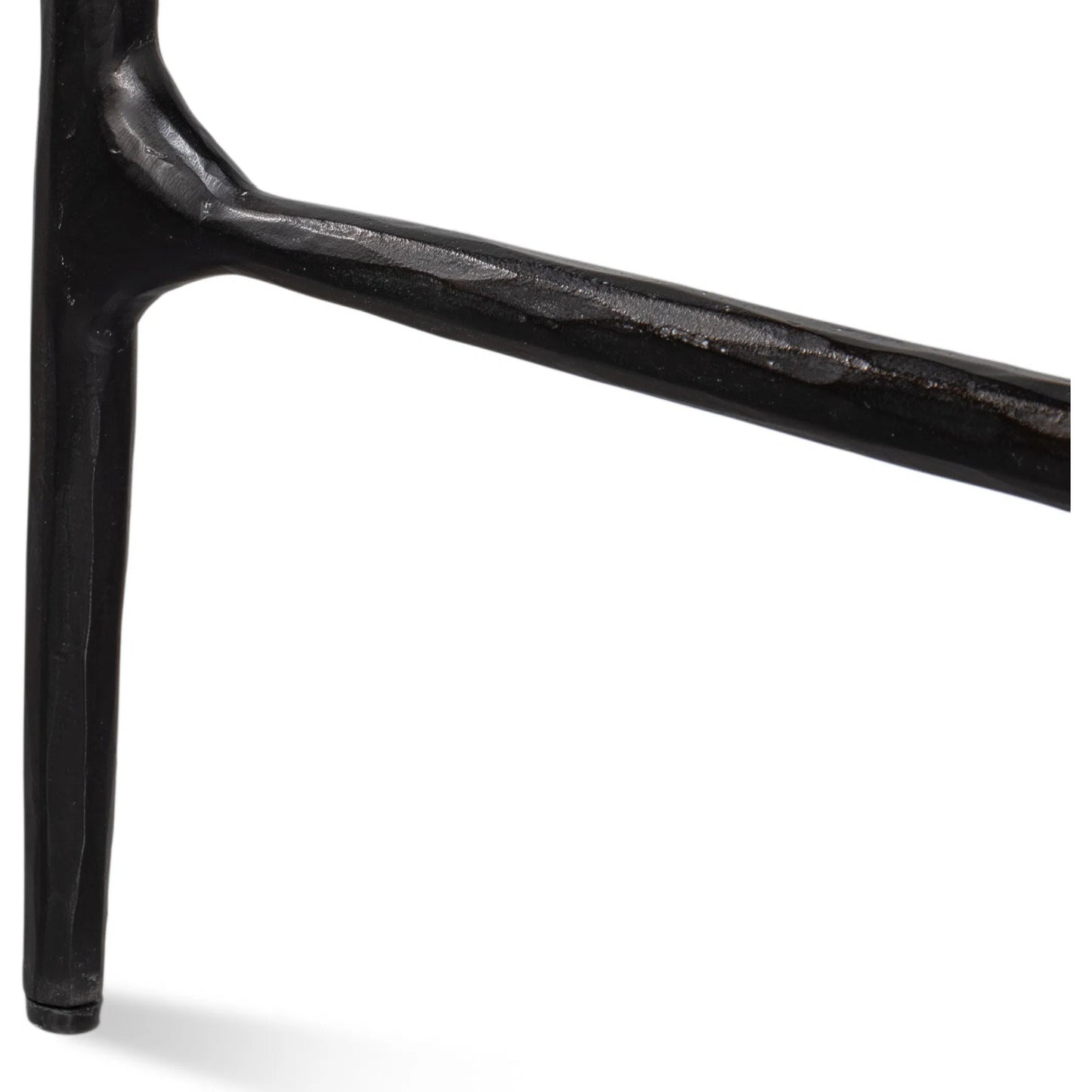 007 SI-2372481 | Closeup | Dakor Console Table by Sarreid Ltd. in black. Made from forged iron, white marble in a modern style.