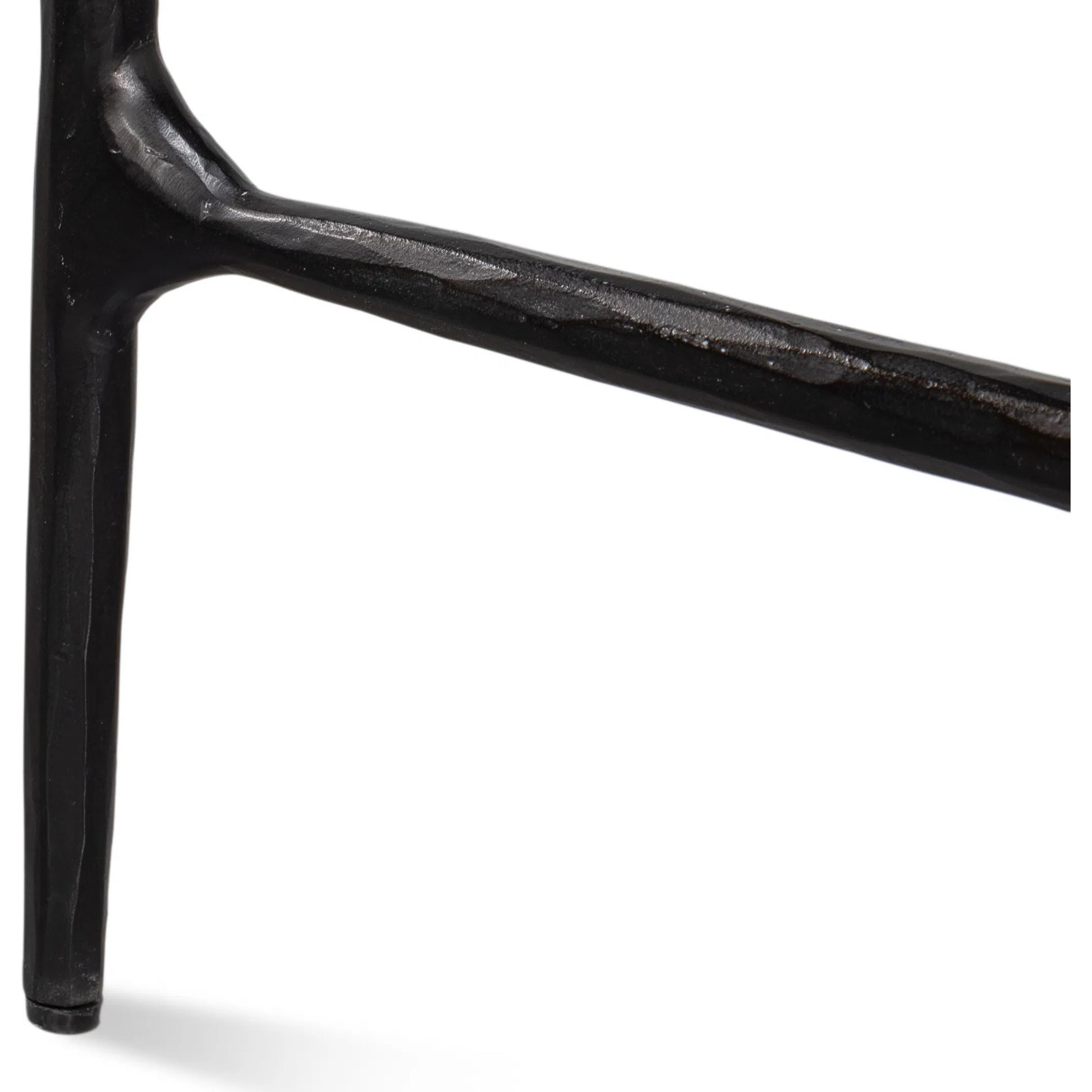 Dakor Console Table by Sarreid Ltd. in black. Made from forged iron, white marble in a modern style.