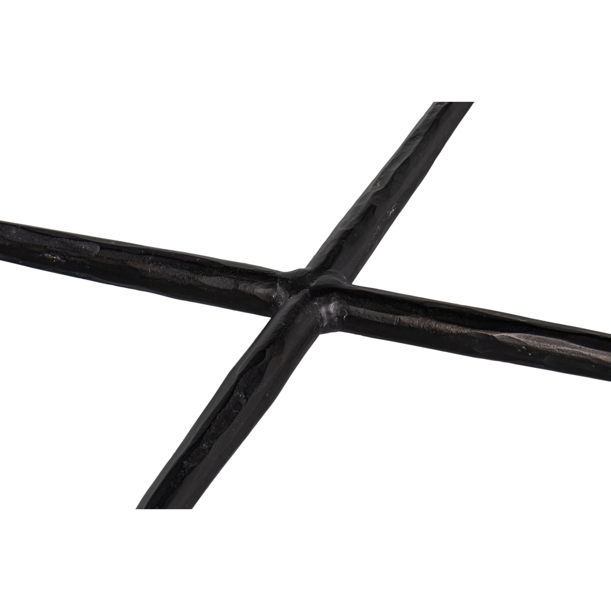 Dakor Round Breakfast Table by Sarreid Ltd. in black. Made from forged iron, white marble in a modern style.