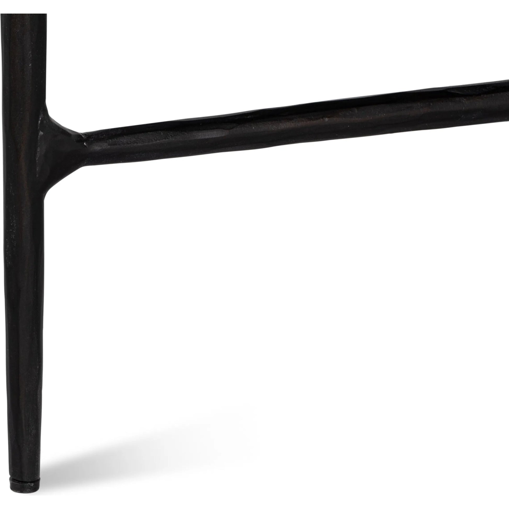 Dakor Round Breakfast Table by Sarreid Ltd. in black. Made from forged iron, white marble in a modern style.