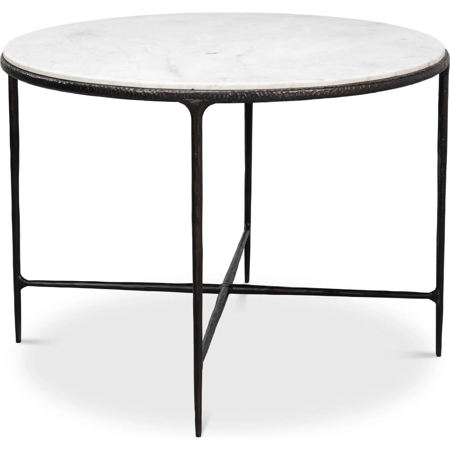 002 SI-2372483 | Additional Silo | Dakor Round Breakfast Table by Sarreid Ltd. in black. Made from forged iron, white marble in a modern style.