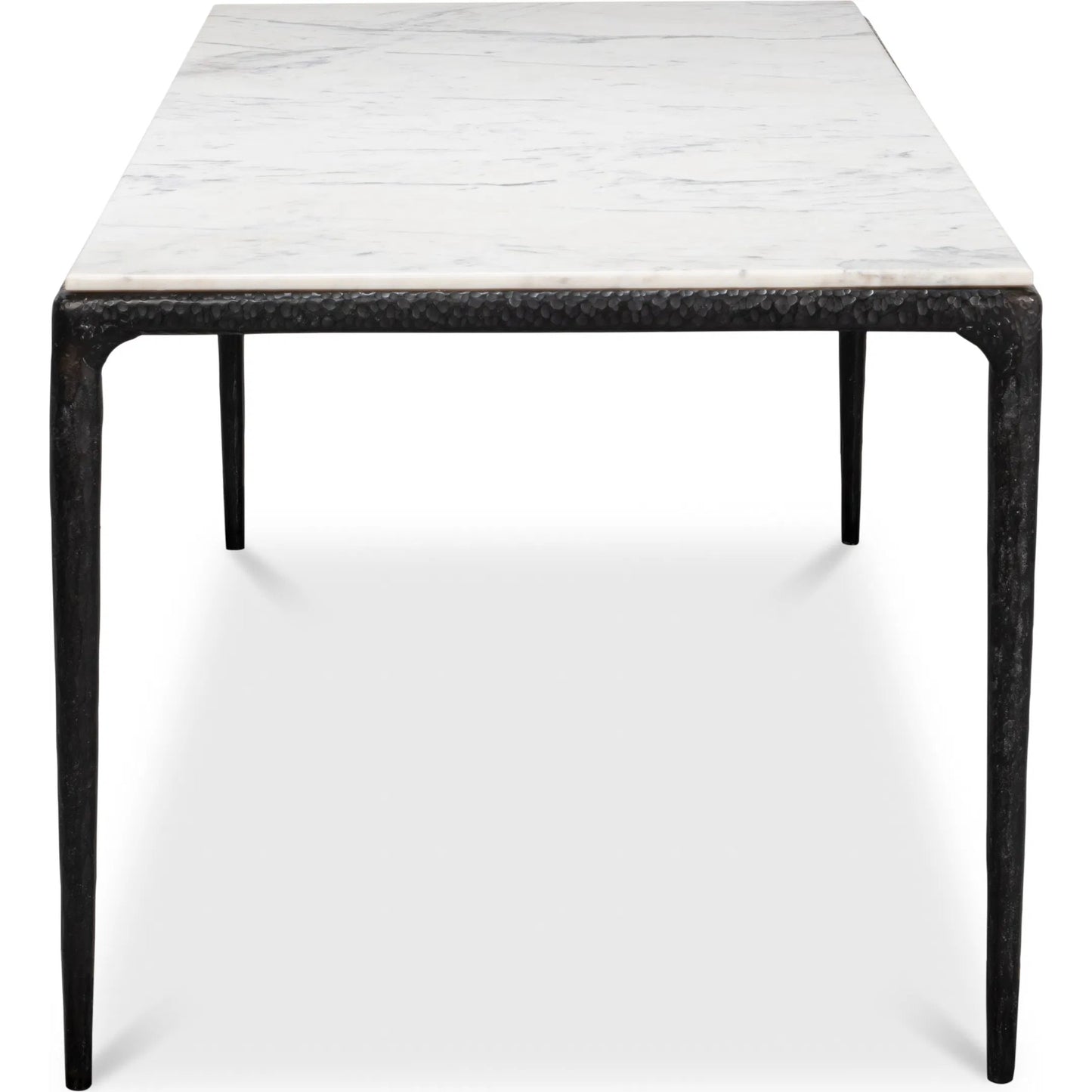 003 SI-2372482 | Additional Silo | Dakor Dining Table by Sarreid Ltd. in black. Made from forged iron, white marble in a modern style.