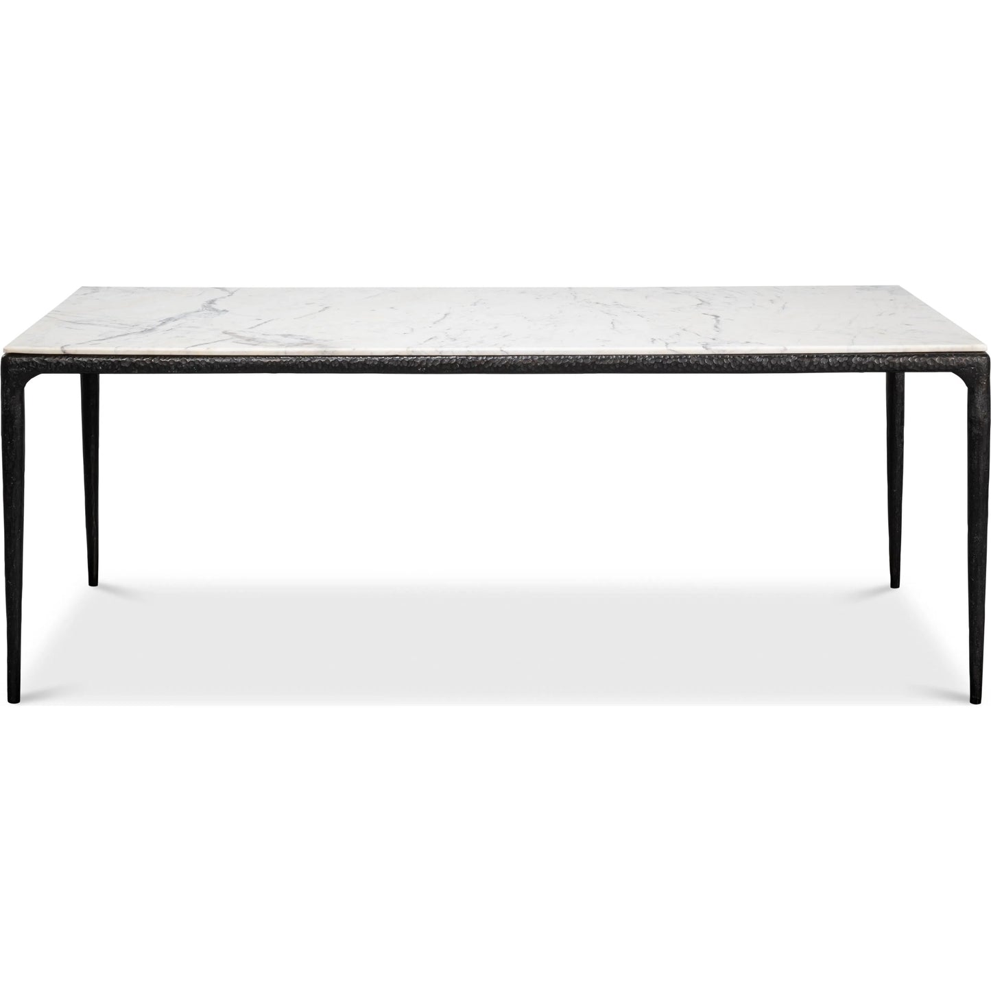 002 SI-2372482 | Additional Silo | Dakor Dining Table by Sarreid Ltd. in black. Made from forged iron, white marble in a modern style.