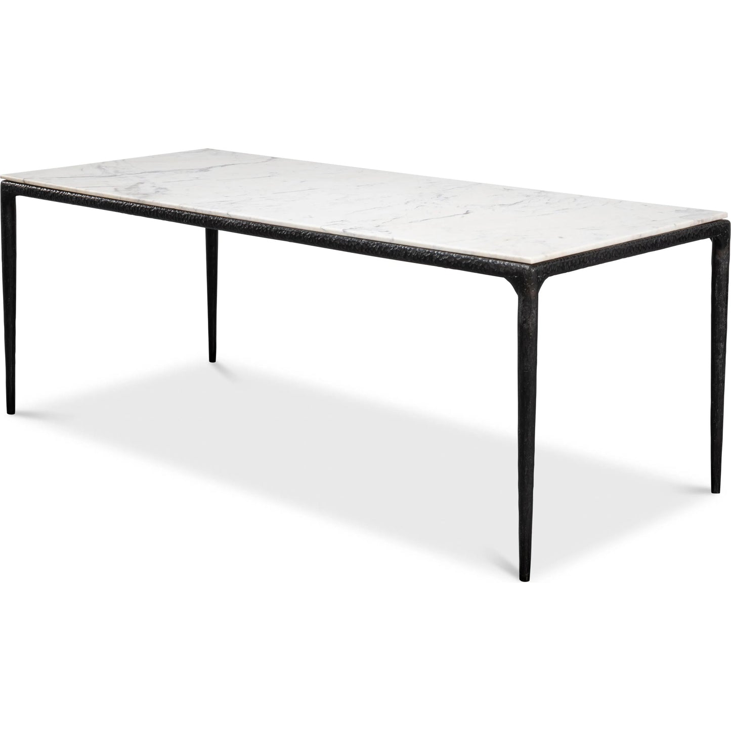 004 SI-2372482 | Additional Silo | Dakor Dining Table by Sarreid Ltd. in black. Made from forged iron, white marble in a modern style.