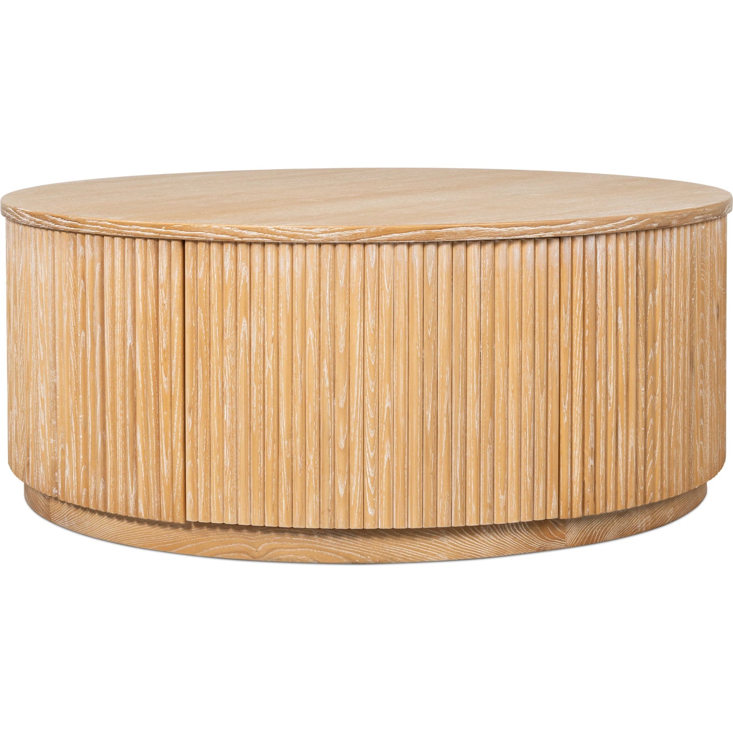 006 SI-2238537 | Additional Silo | Donald Cocktail Table by Sarreid Ltd. in natural ash. Made from ash wood in a unique style.
