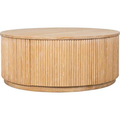 Donald Cocktail Table by Sarreid Ltd. in natural ash. Made from ash wood in a unique style.