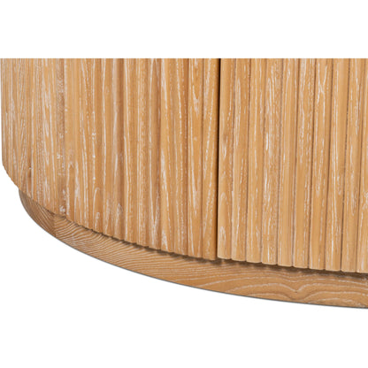 Donald Cocktail Table by Sarreid Ltd. in natural ash. Made from ash wood in a unique style.