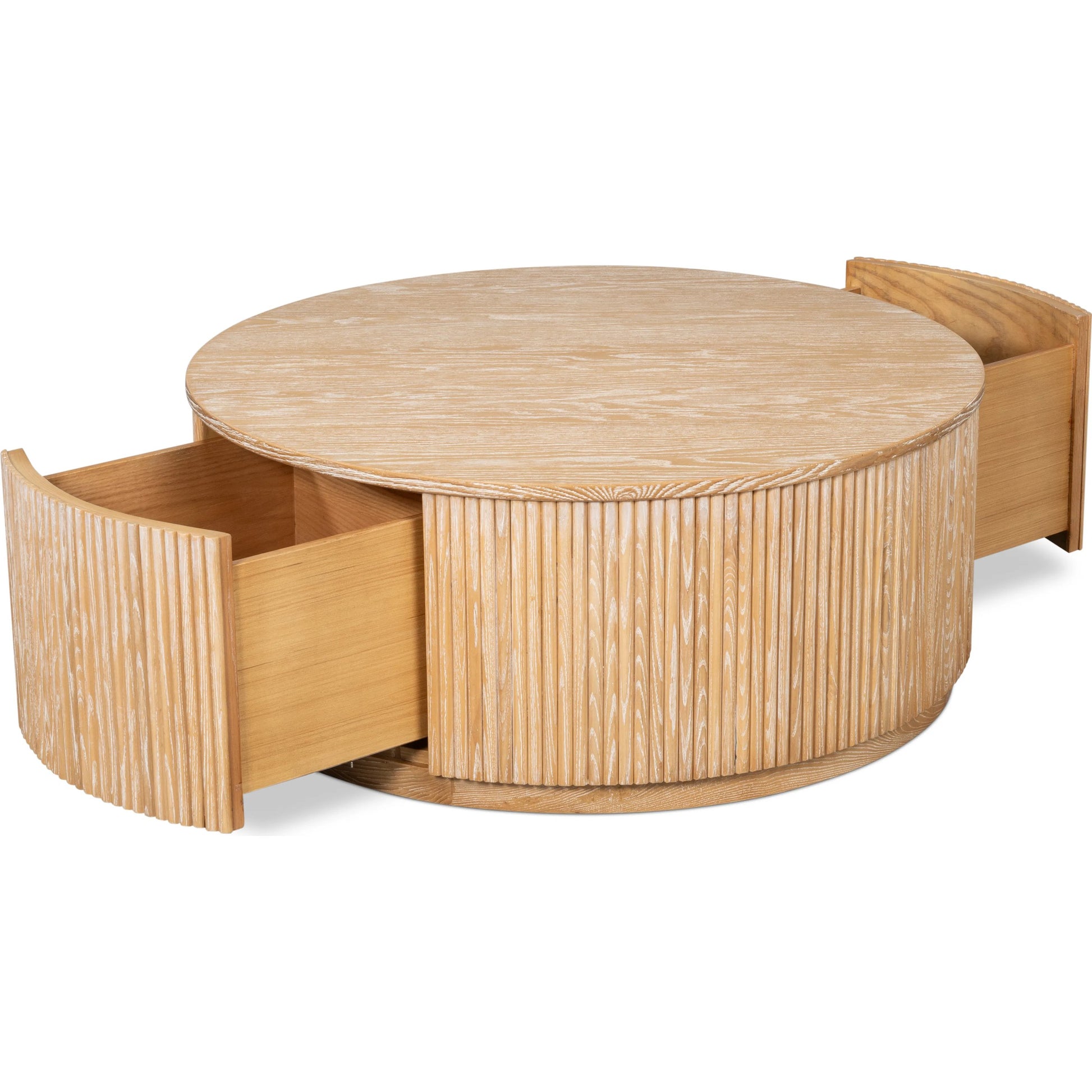 Donald Cocktail Table by Sarreid Ltd. in natural ash. Made from ash wood in a unique style.