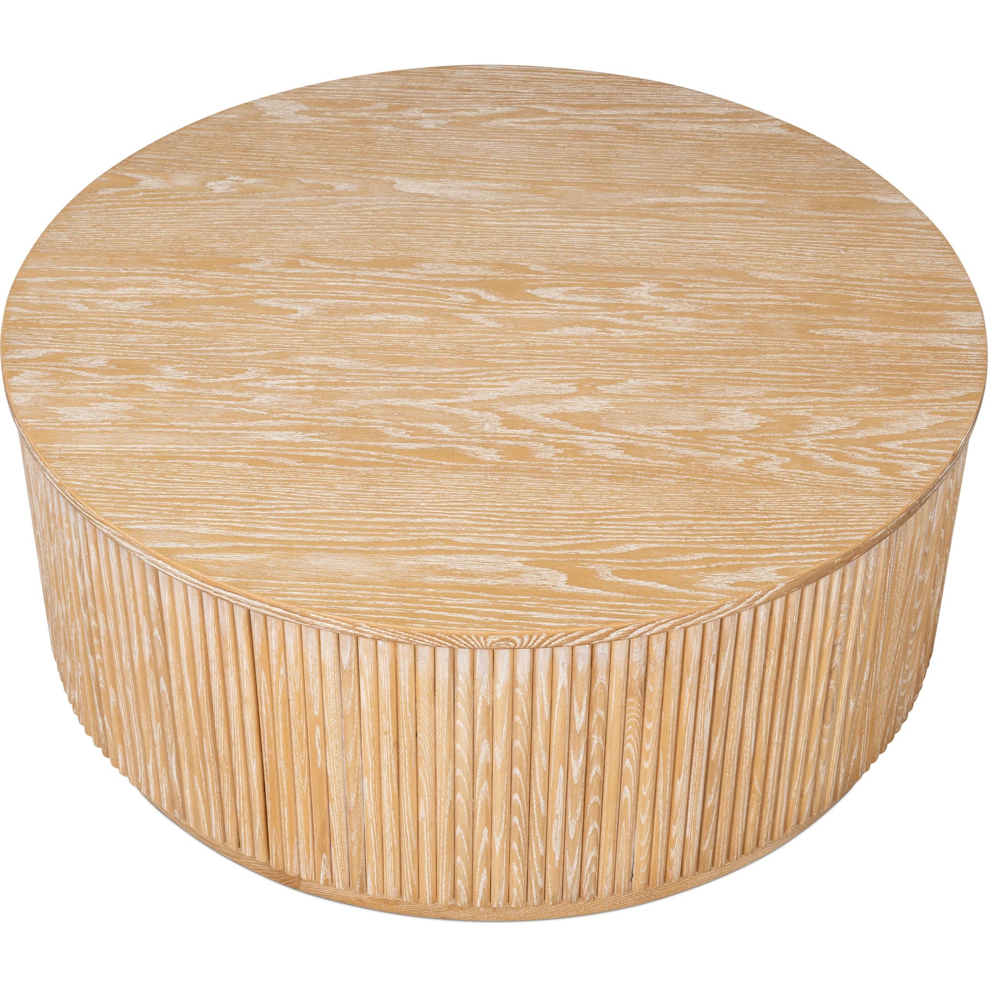 Donald Cocktail Table by Sarreid Ltd. in natural ash. Made from ash wood in a unique style.