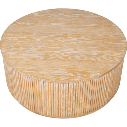 Donald Cocktail Table by Sarreid Ltd. in natural ash. Made from ash wood in a unique style.