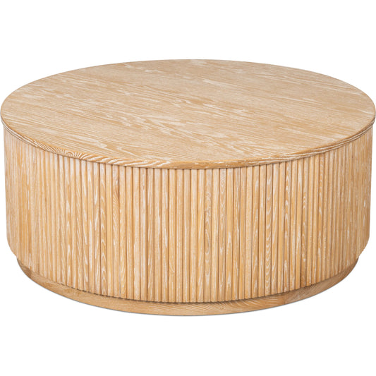 Donald Cocktail Table by Sarreid Ltd. in natural ash. Made from ash wood in a unique style.