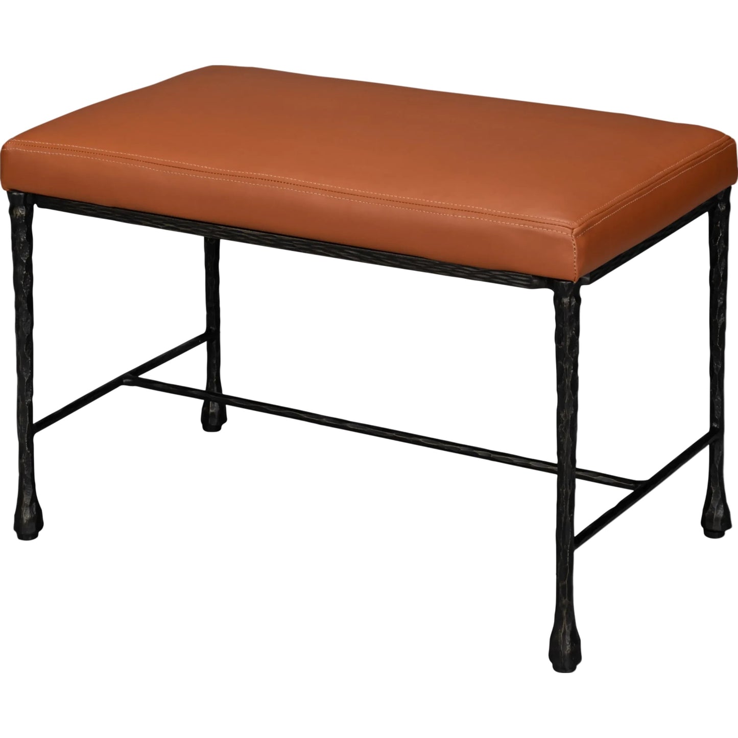 001 SI-2262540 | Primary Silo | Kings Road Leather Bench by Sarreid Ltd. in brown and iron, leather, cow leather. Made from unique in a traditional style.