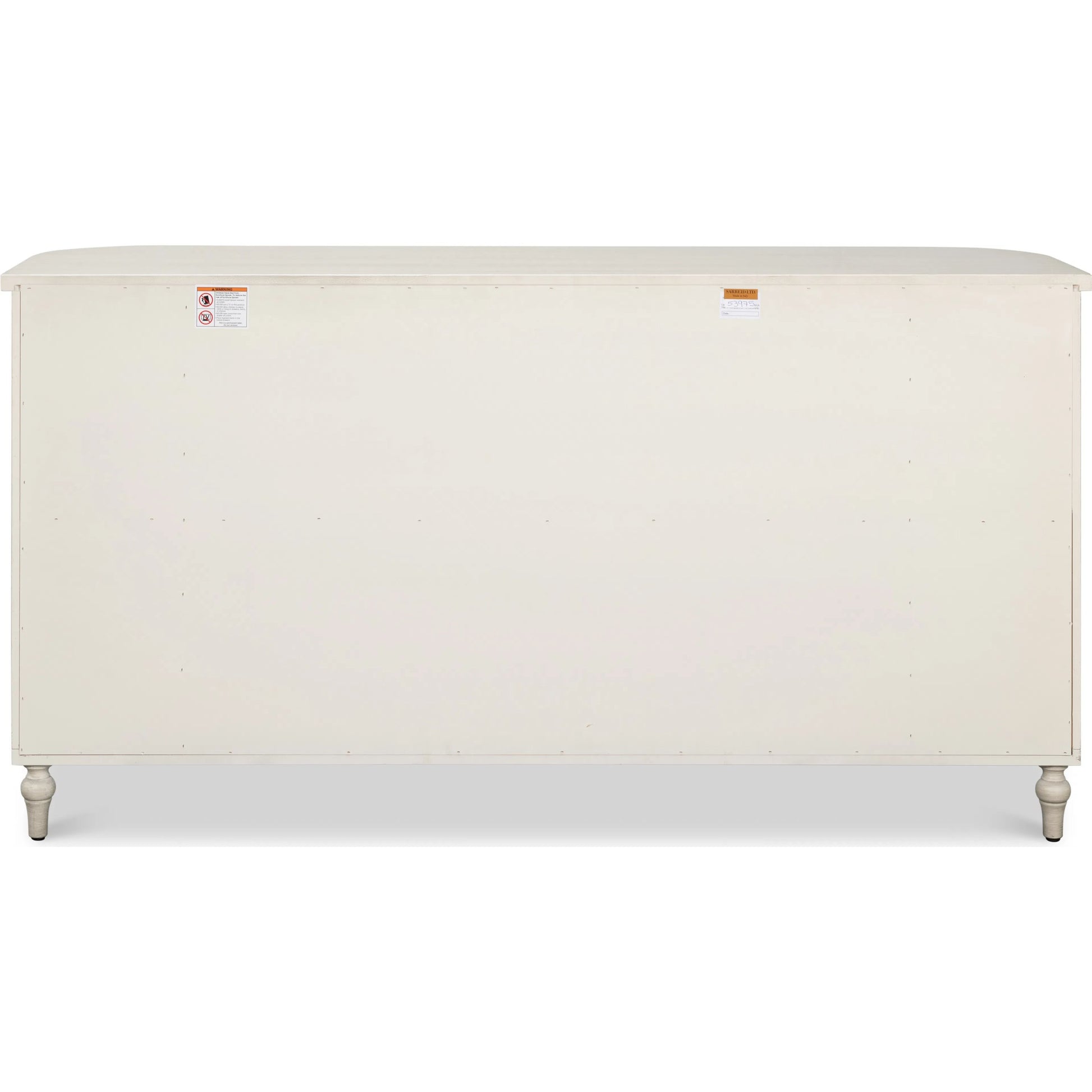 Charity Sideboard by Sarreid Ltd. in covet white. Made from tulip wood in a unique style.