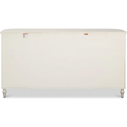 Charity Sideboard by Sarreid Ltd. in covet white. Made from tulip wood in a unique style.