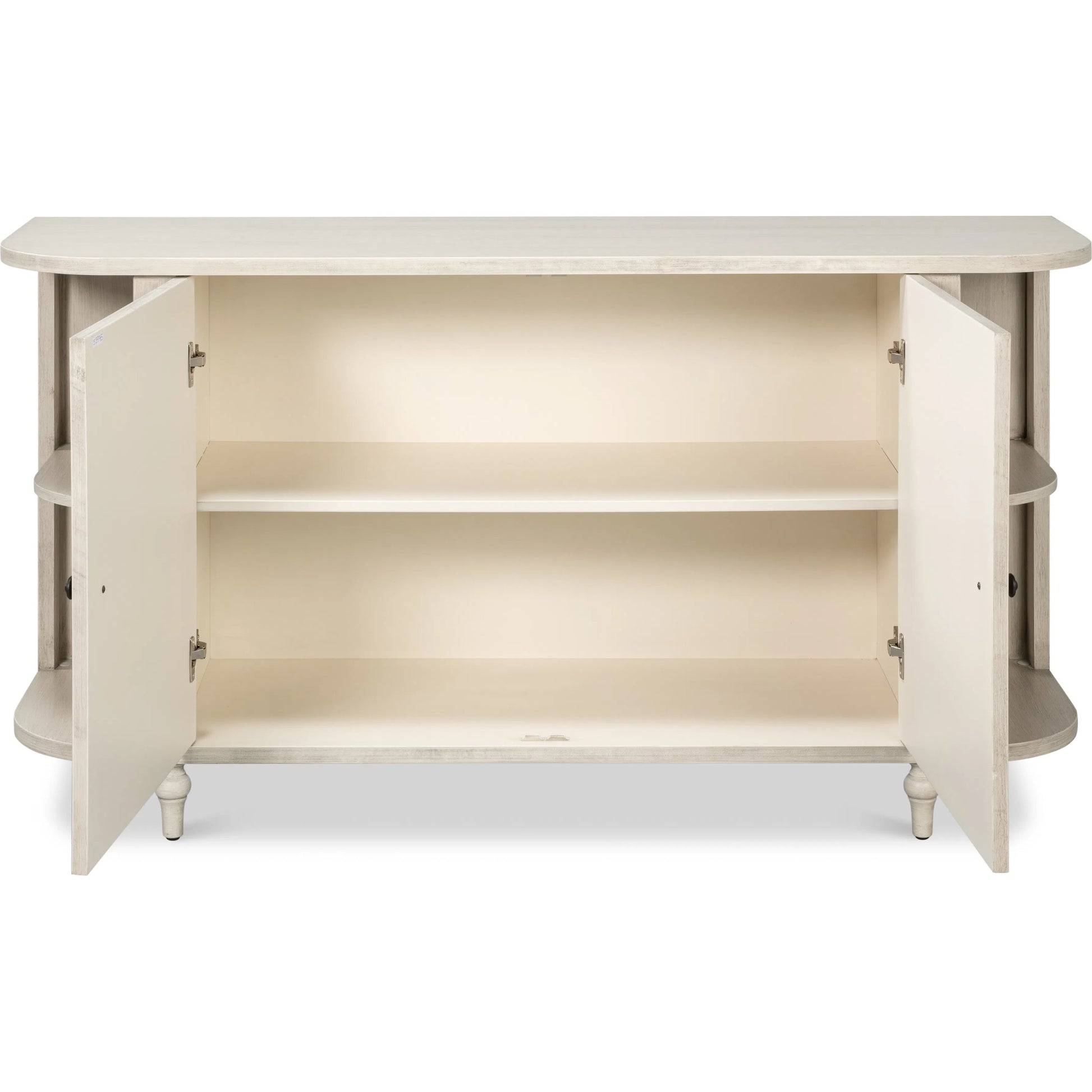 Charity Sideboard by Sarreid Ltd. in covet white. Made from tulip wood in a unique style.