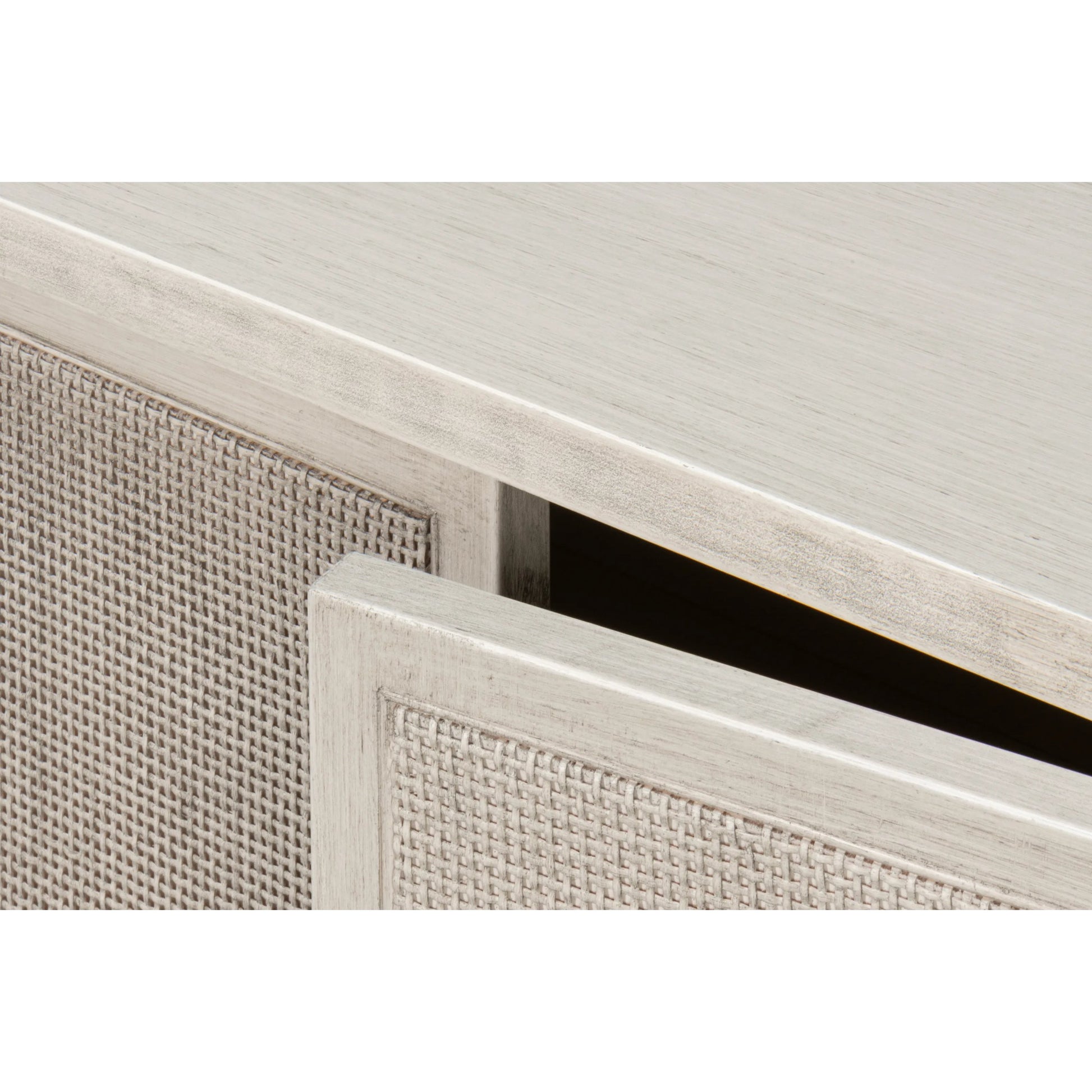 Charity Sideboard by Sarreid Ltd. in covet white. Made from tulip wood in a unique style.