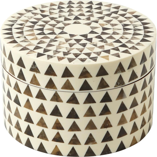 Triangle Round Stripe Box by Global Views. Made from mdf in a eclectic & global style.