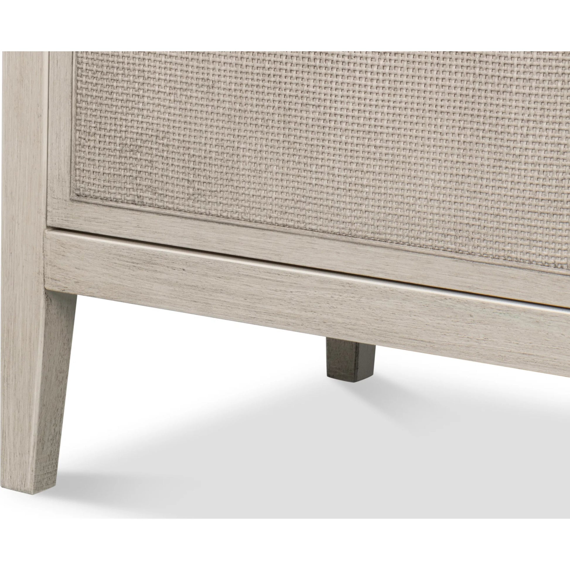 Charity Two Door Sideboard by Sarreid Ltd. in covet white. Made from tulip wood in a unique style.