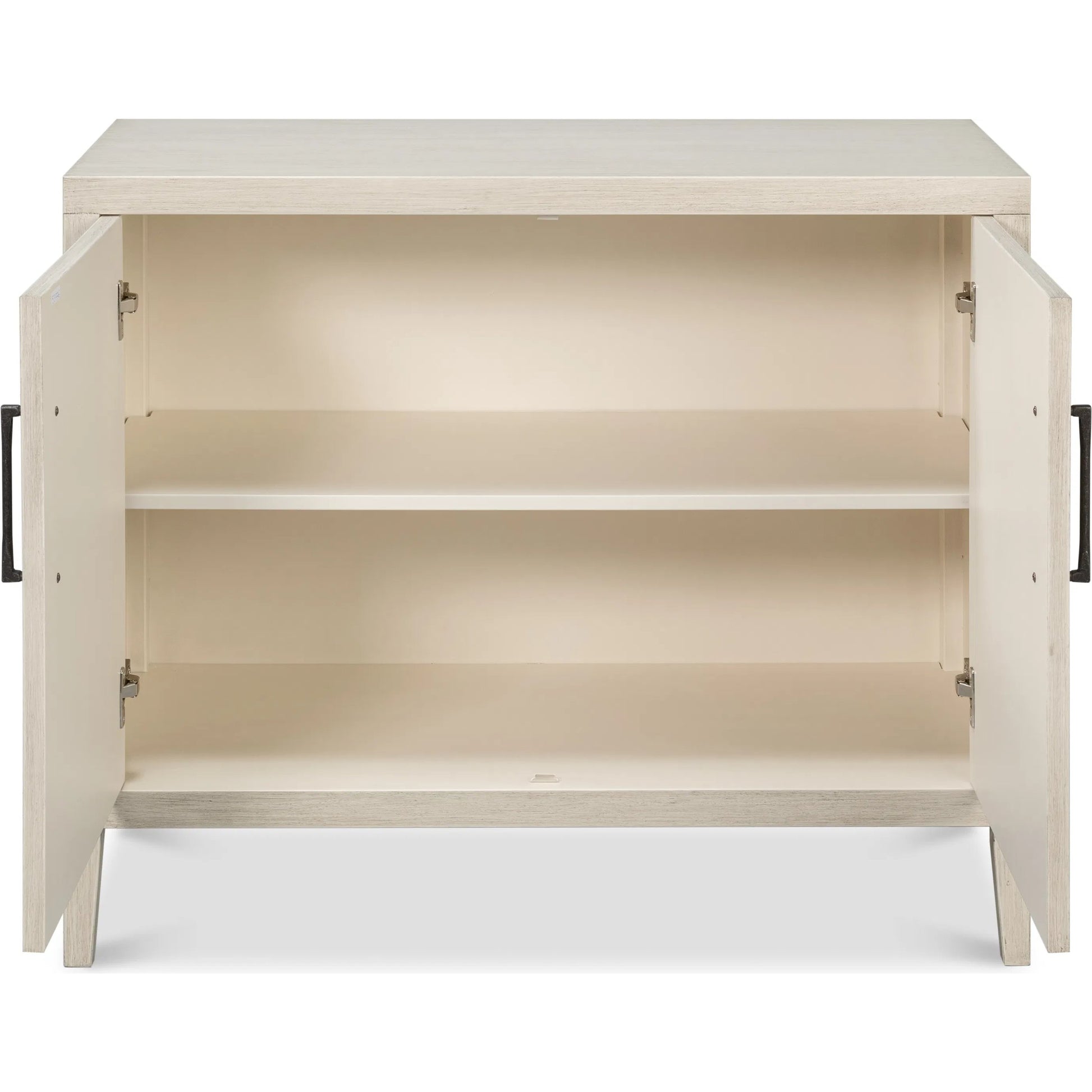 Charity Two Door Sideboard by Sarreid Ltd. in covet white. Made from tulip wood in a unique style.
