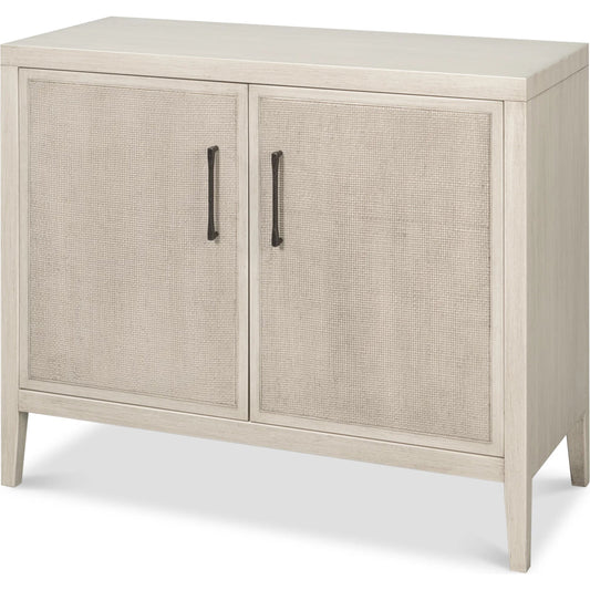 Charity Two Door Sideboard by Sarreid Ltd. in covet white. Made from tulip wood in a unique style.