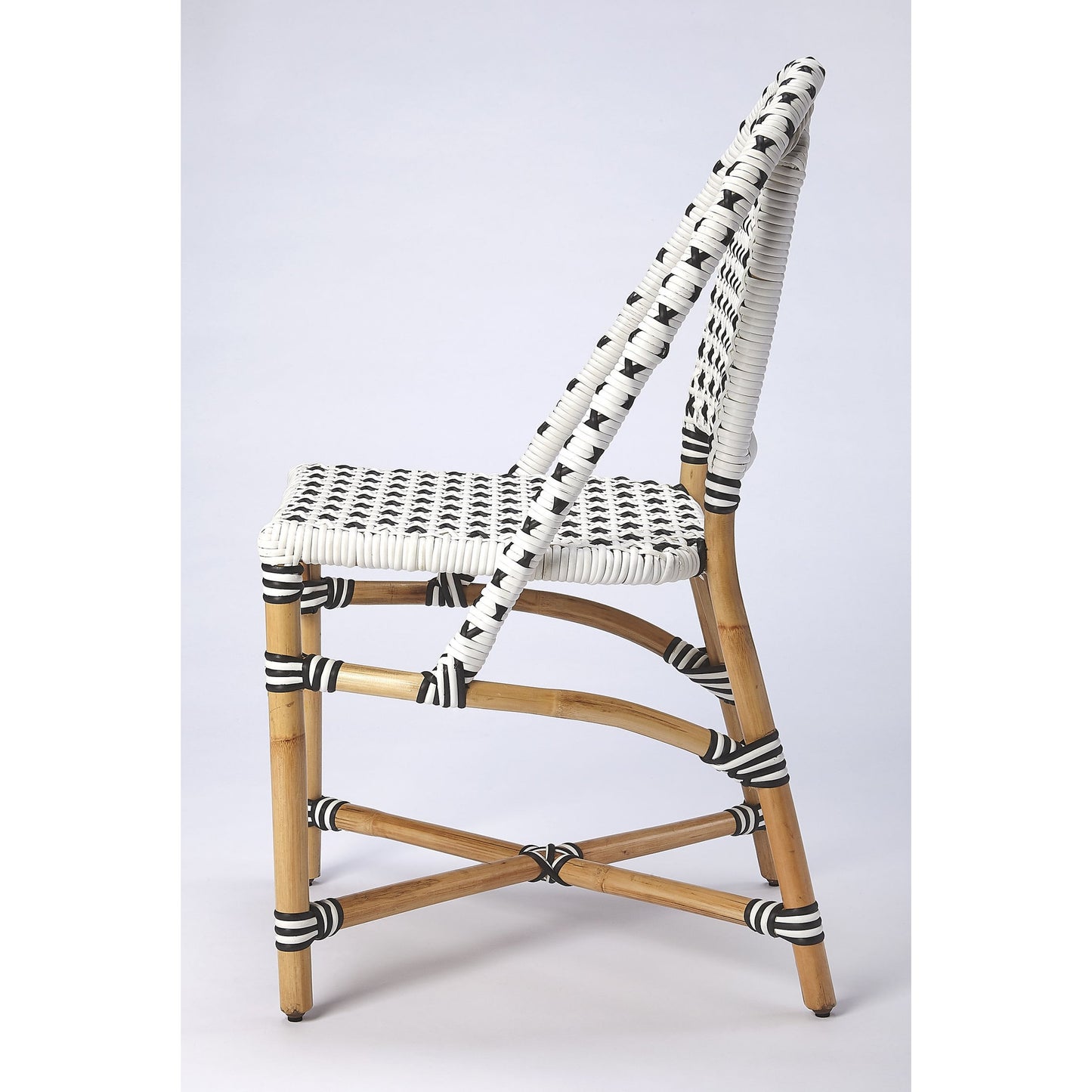 005 SR-770515 | Additional Silo | Tenor Dining Chair by Butler Specialty Company in white. Made from 60%-pe plastic weave, 40%-rattan in a coastal style.