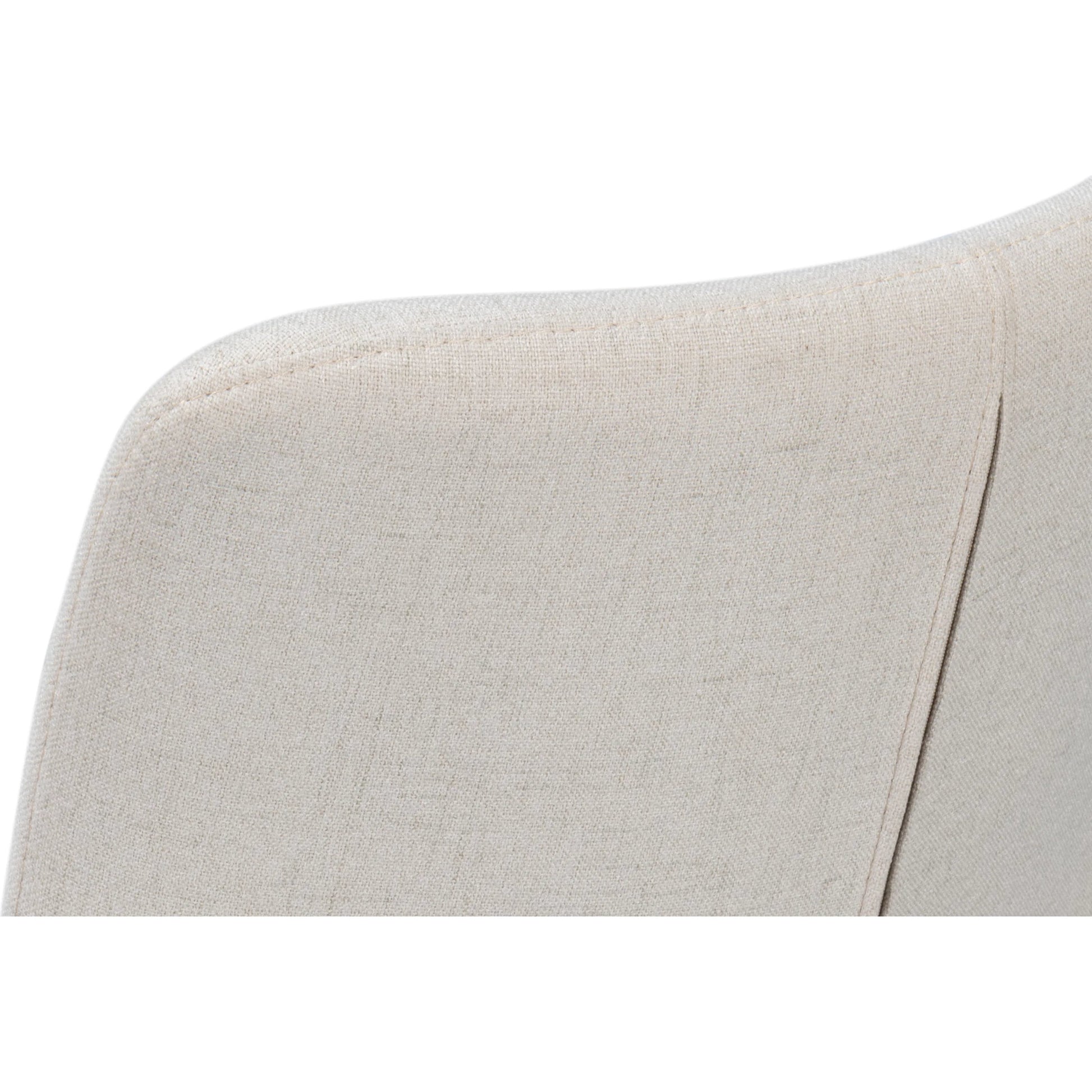 Contour Side Chair by Sarreid Ltd. in ivory. Made from beechwood, plywood in a unique style.