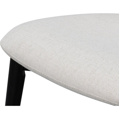 Contour Side Chair by Sarreid Ltd. in ivory. Made from beechwood, plywood in a unique style.