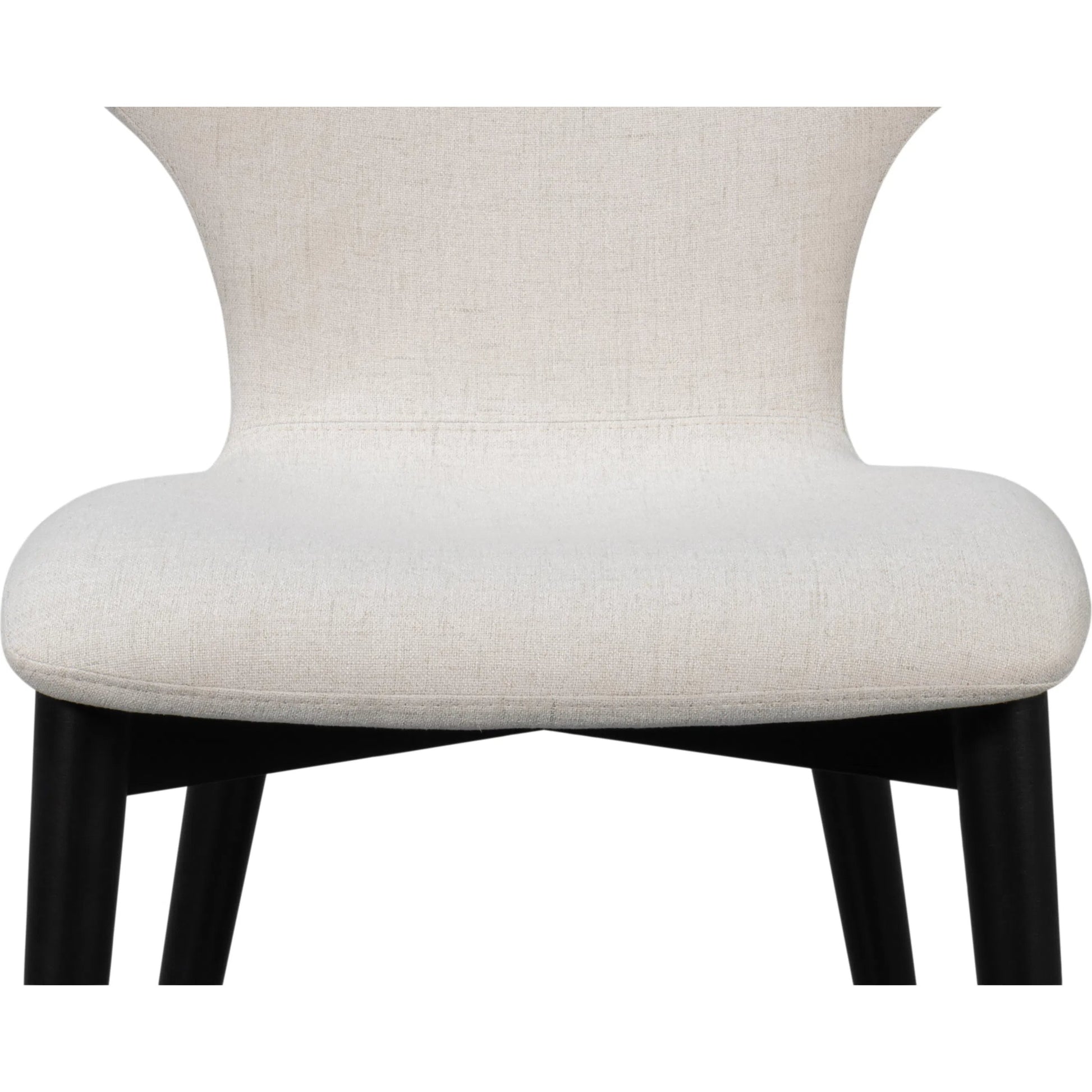 Contour Side Chair by Sarreid Ltd. in ivory. Made from beechwood, plywood in a unique style.