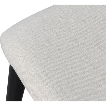 Contour Side Chair by Sarreid Ltd. in ivory. Made from beechwood, plywood in a unique style.
